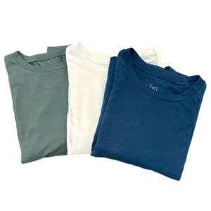 George Short Sleeve Tees - Blue, Green, White Mens Large Bundle of 3.